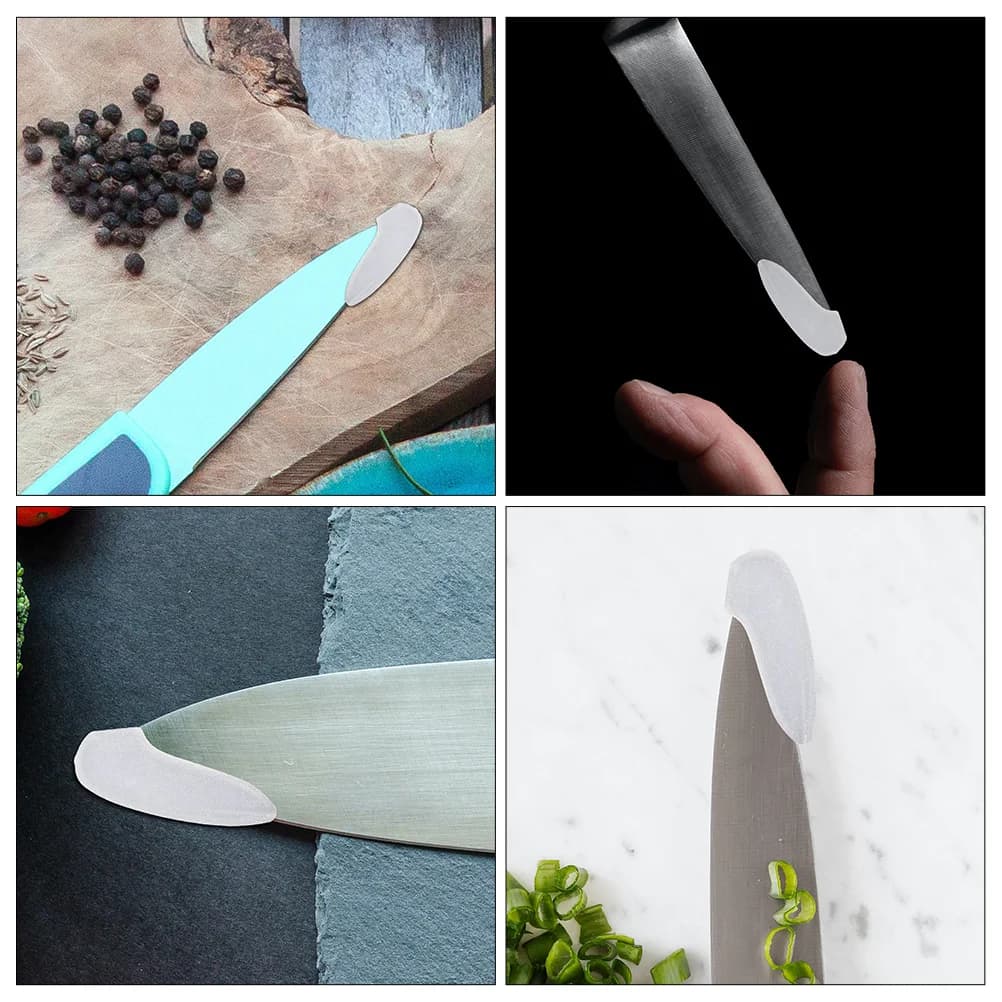 Protecteurs de pointe de couteau en plastique blanc