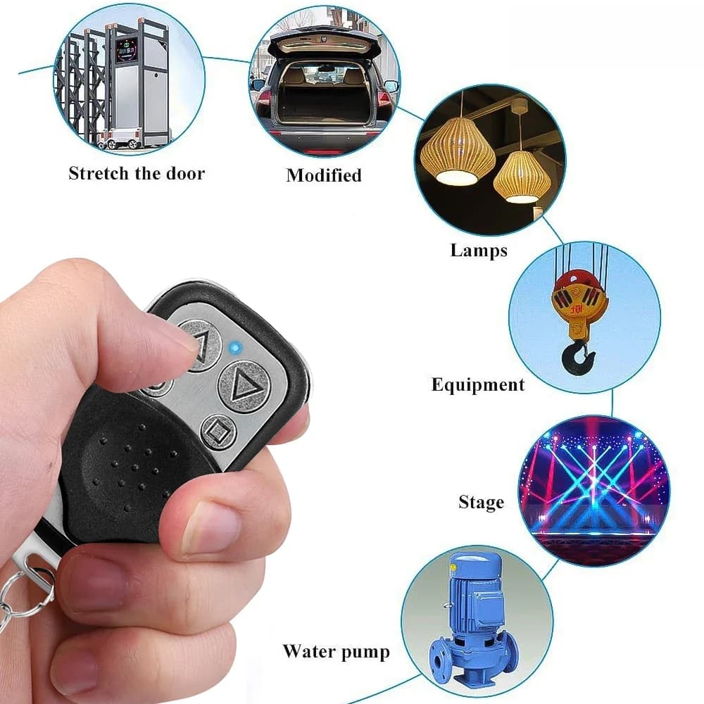 433MHz copie à distance 4 boutons Clone télécommande transmetteur sans fil pour porte de Garage porte électrique RF contrôleur clé de verrouillage