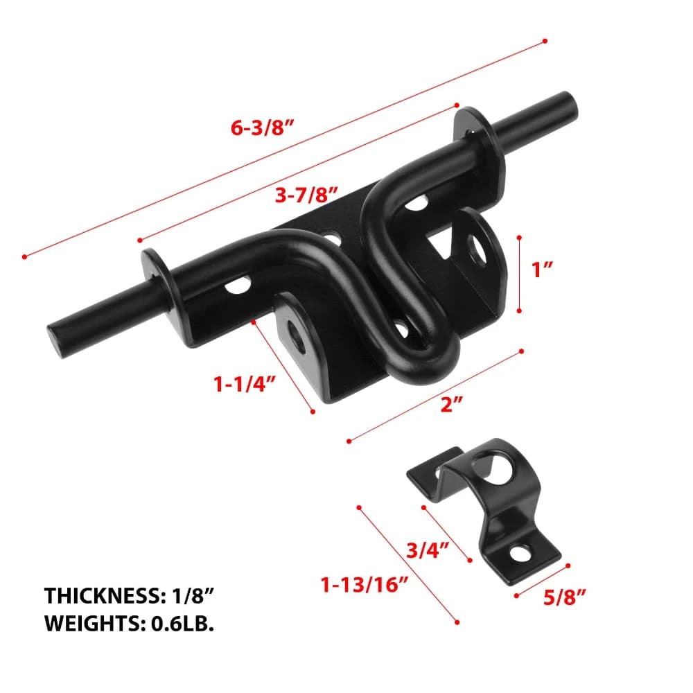 Loquet de Porte à Boulon Coulissant pour Clôture en Bois