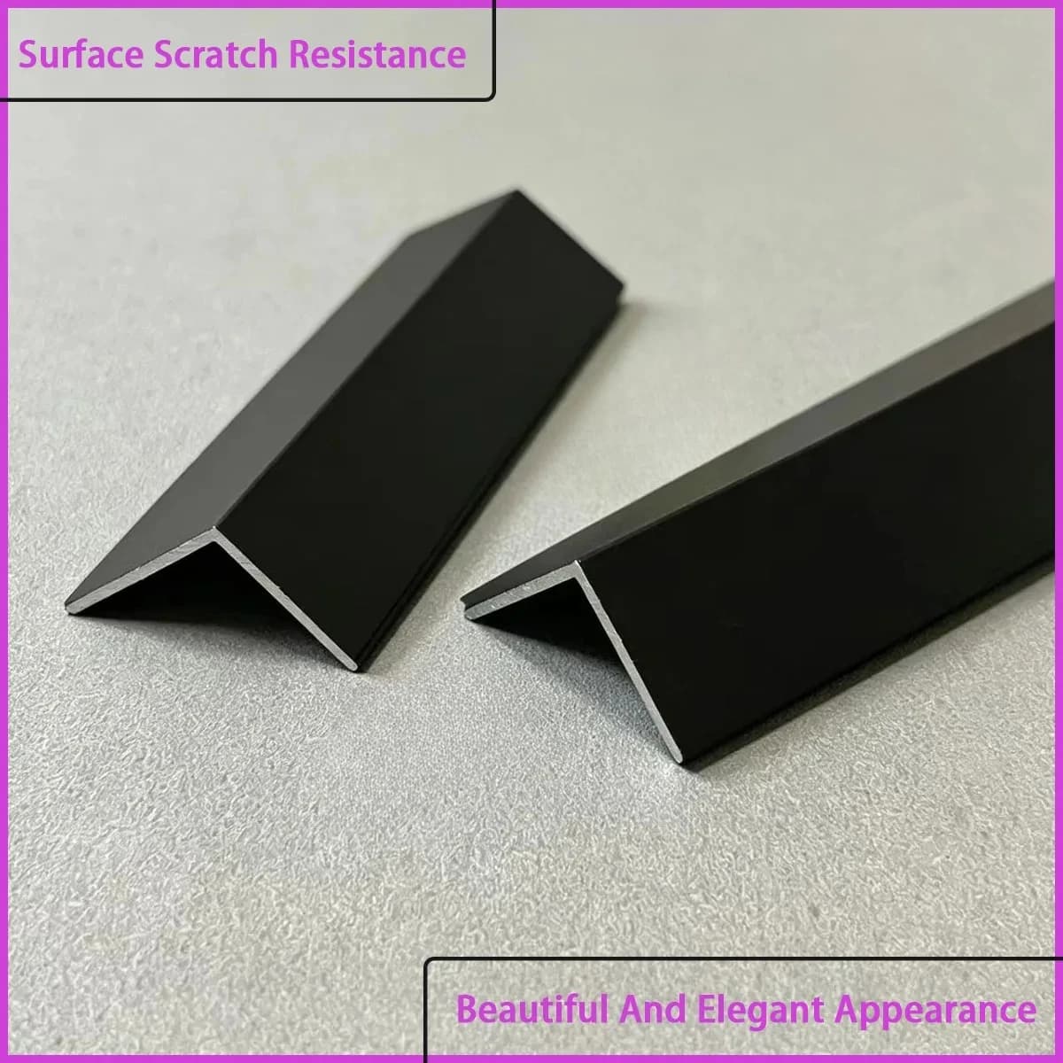 Cornière en aluminium noir en forme de L