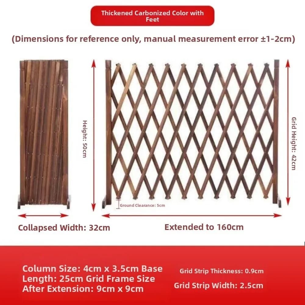Clôture en bois extensible 50/70 cm