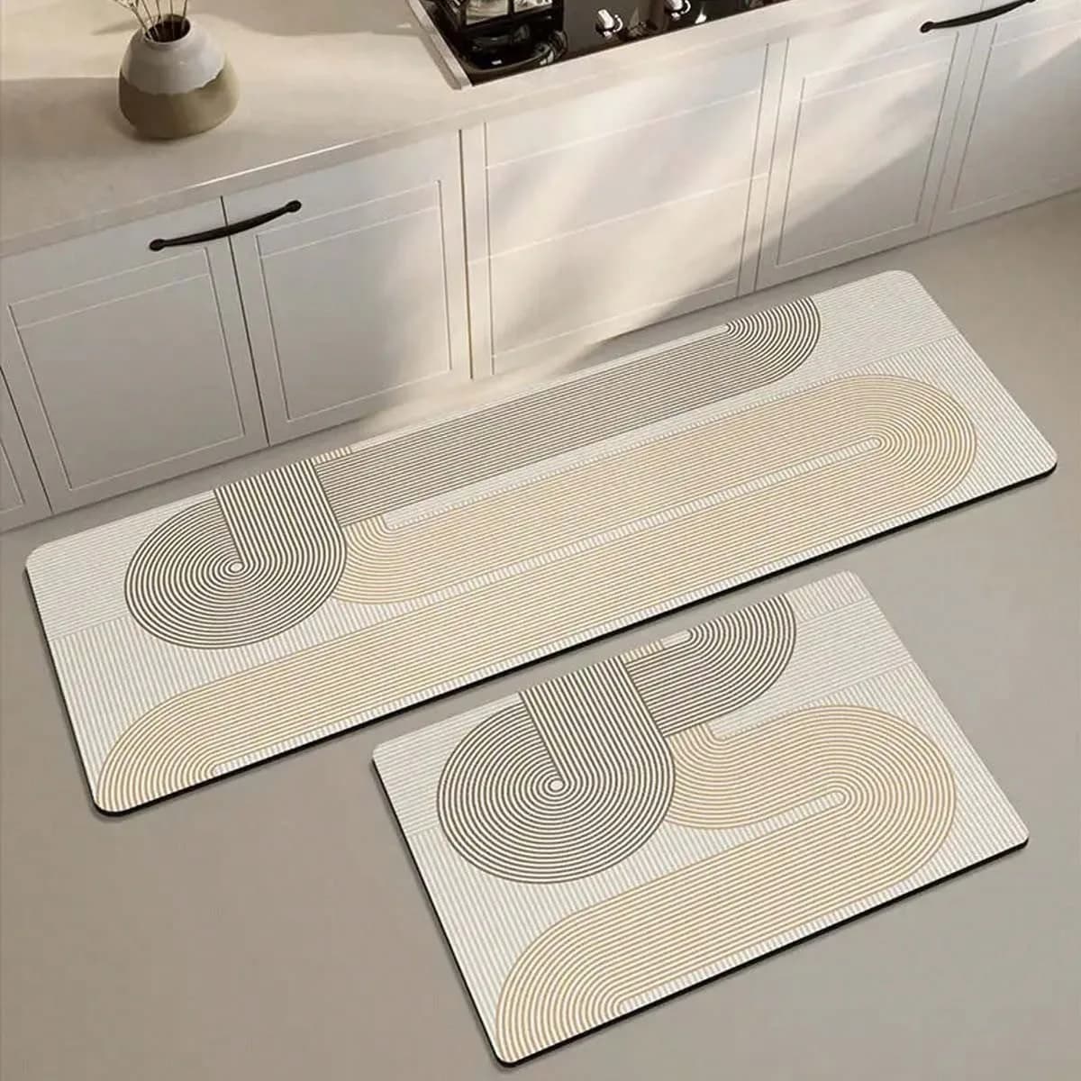 Tapis de sol de cuisine en Pvc, imperméable, en vinyle, Long, résistant à l'huile, antidérapant, personnalisé, pour la maison
