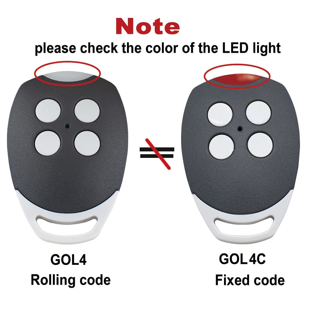 DITEC GOL4 BIXLG4 BIXLP2 BIXLS2 Entrematic ZEN2 ZEN4 ZEN2W ZEN4W Télécommande pour porte de garage 433.92MHz Rolling code gate opener fob