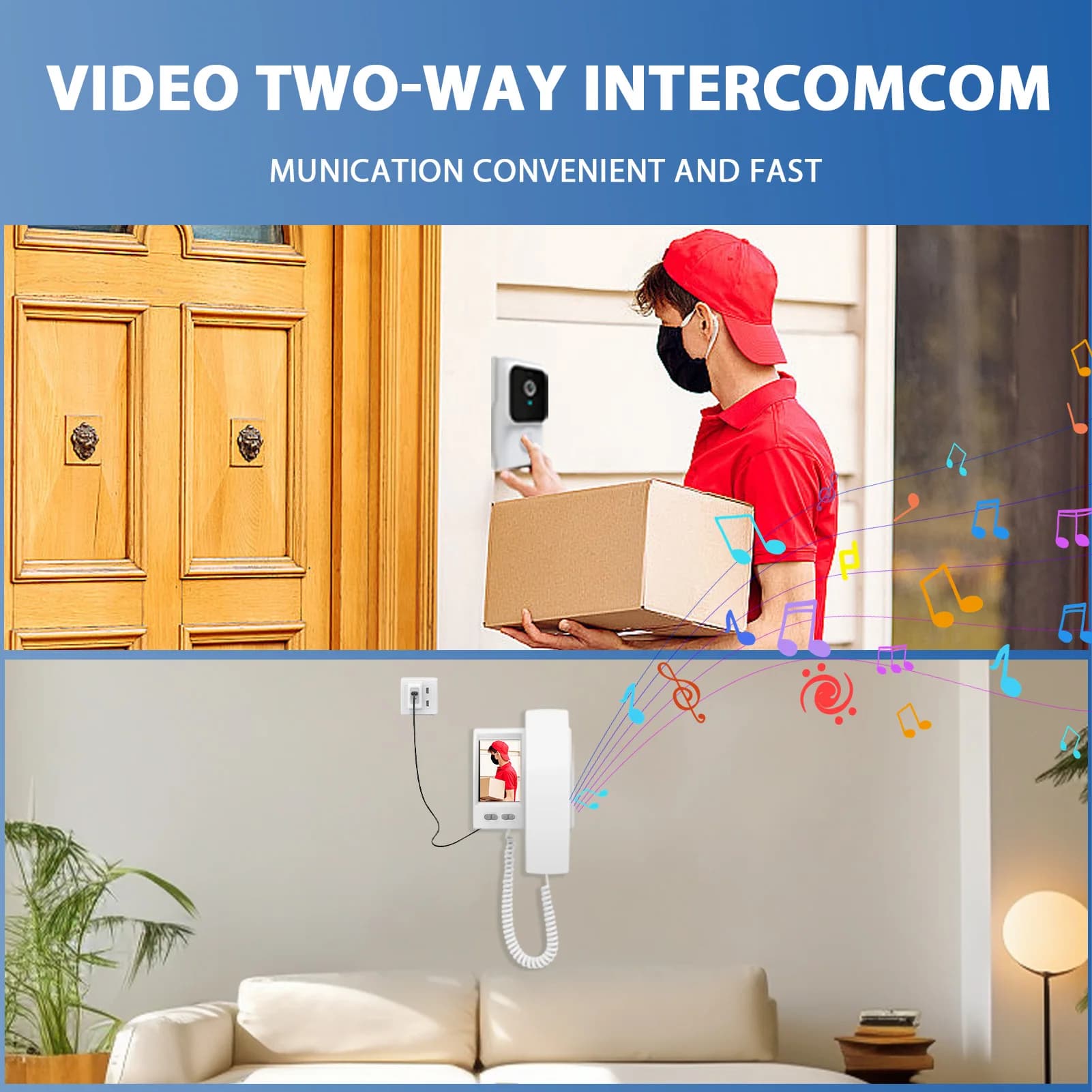 Interphone vidéo sans fil avec écran IPS 3