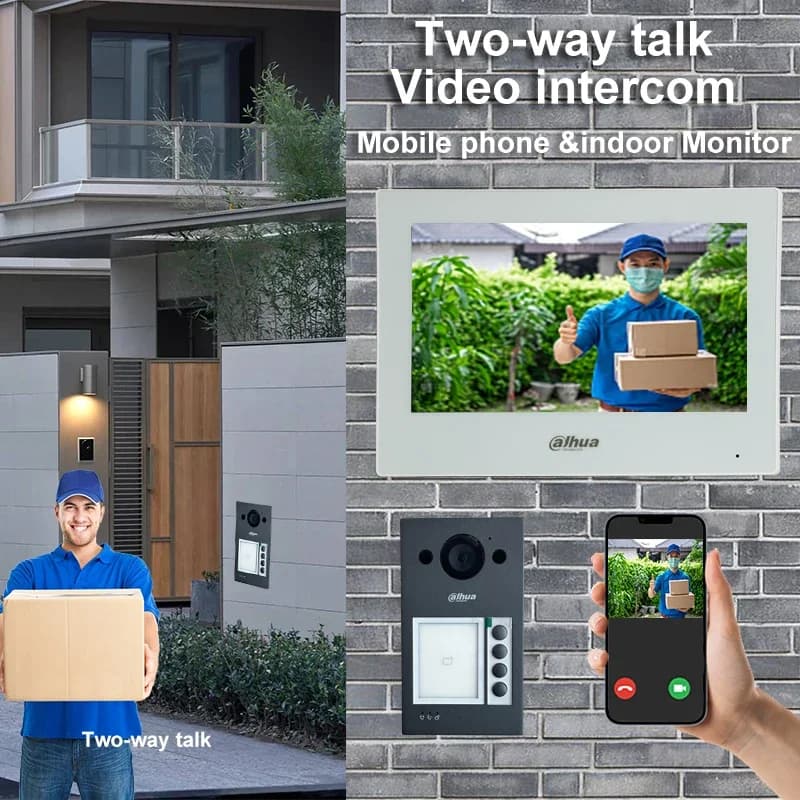 Station de porte de villa Dahua VTO3311Q-WP IP et Wi-Fi 2MP PoE H.265 avec vidéo bidirectionnelle IK08 & IP65