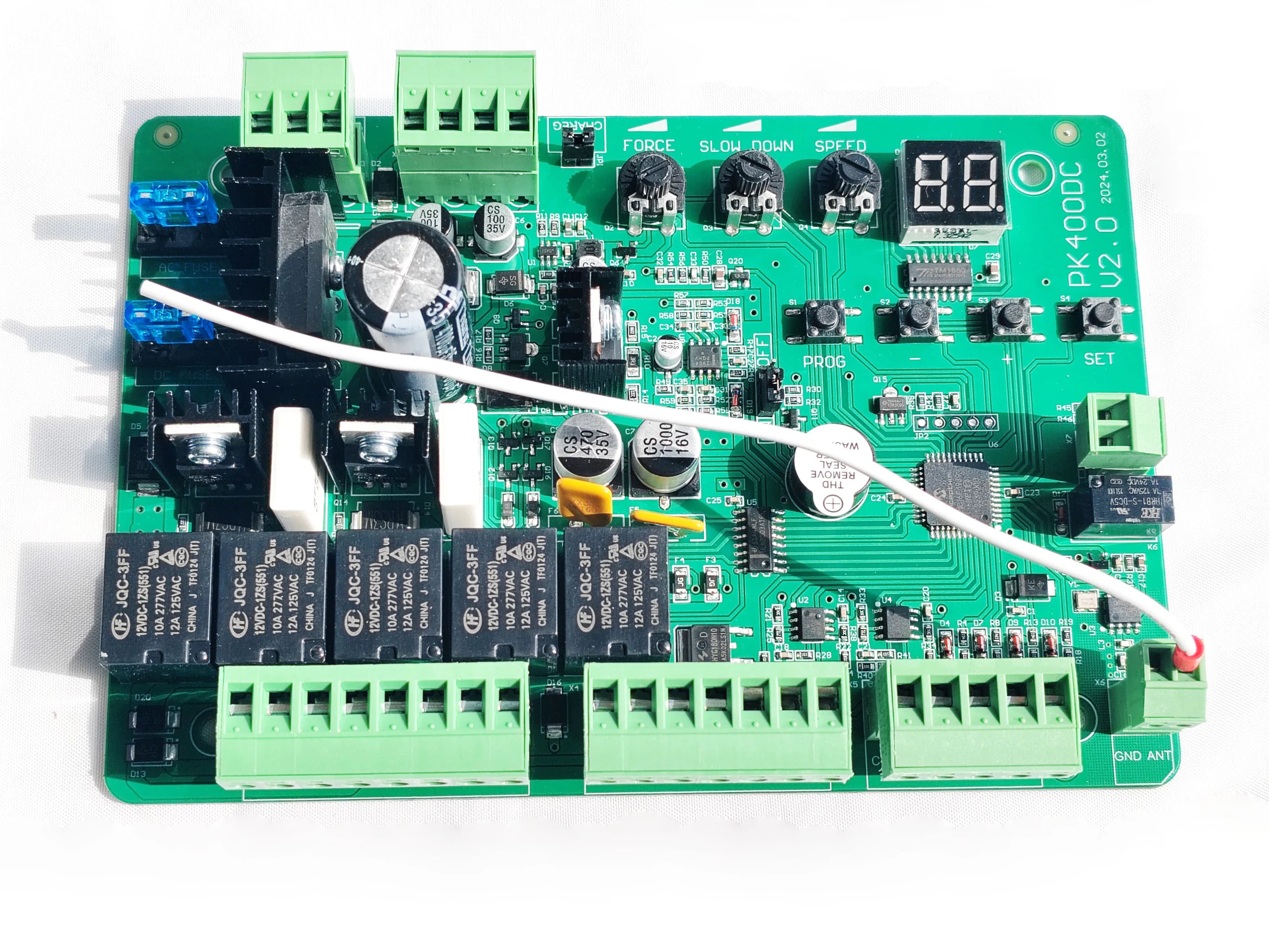 Carte de commande DC24V PK400DC pour ouvre-porte battant automatique à double bras