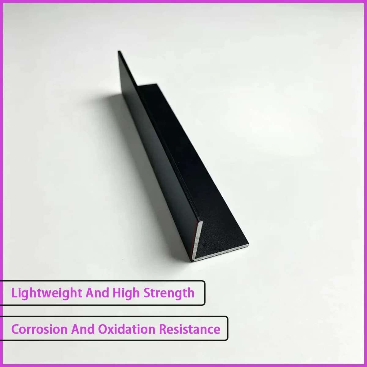 Cornière en aluminium noir en forme de L