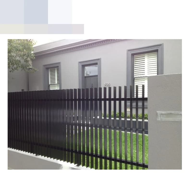 Clôture de jardin avec revêtement en poudre