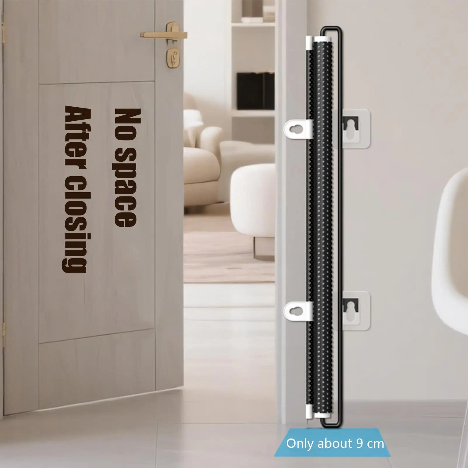 Barrière de sécurité rétractable pour portes intérieures et escaliers