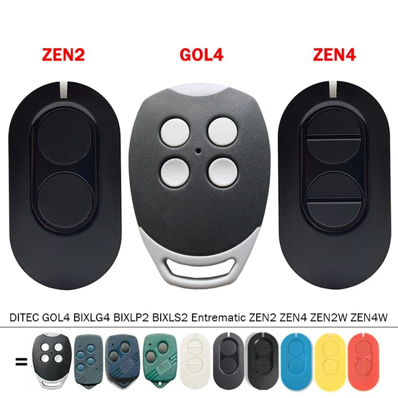 DITEC GOL4 BIXLS2 BIXLP2 BIXLG4 Entrematic ZEN2 ZEN4 ZEN2W ZEN4W télécommande de porte de Garage 433.92MHz transmetteur à Code roulant