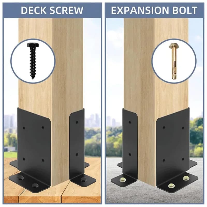 Supports de Base de poteau de clôture réglables en bois