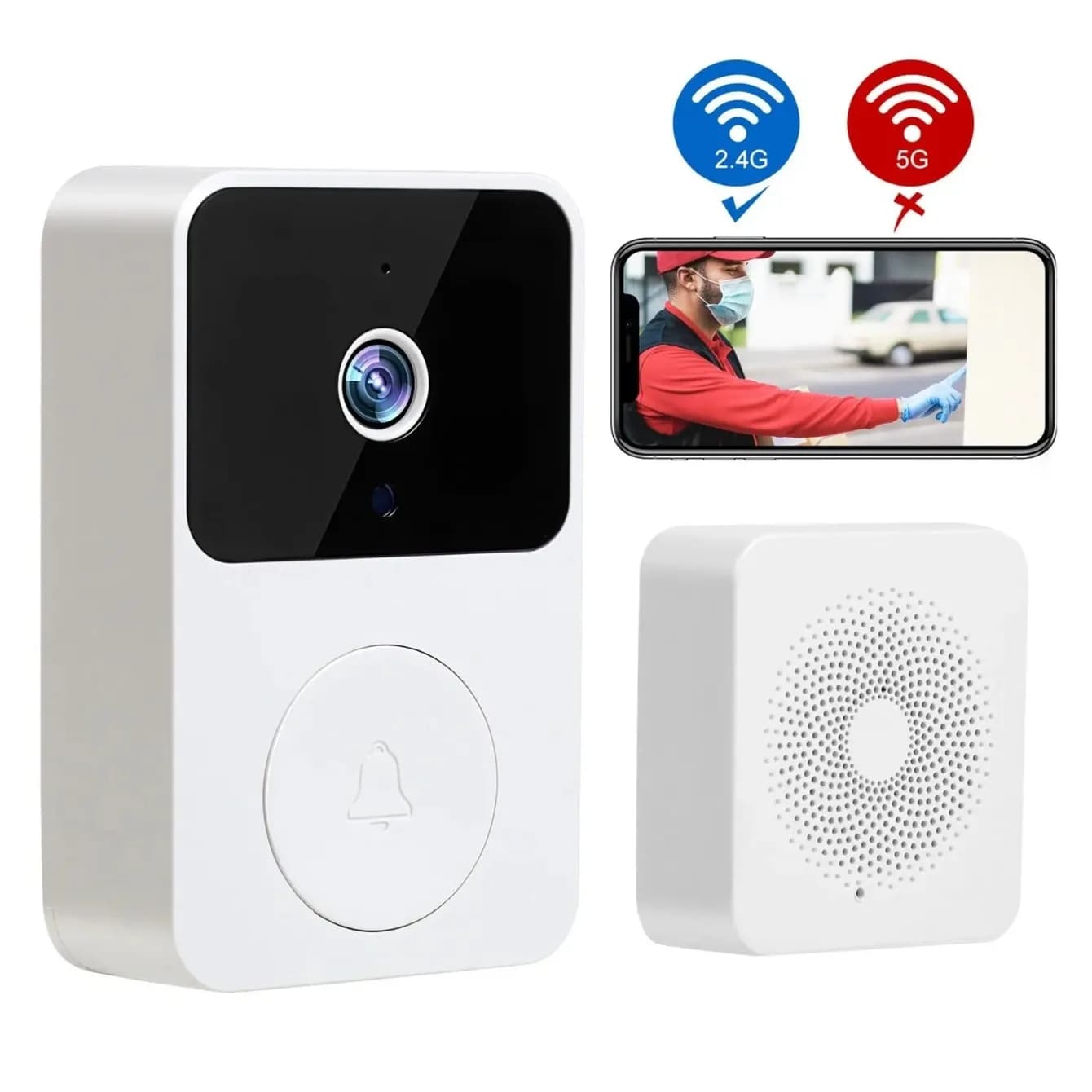Sonnette vidéo WIFI, caméra sans fil