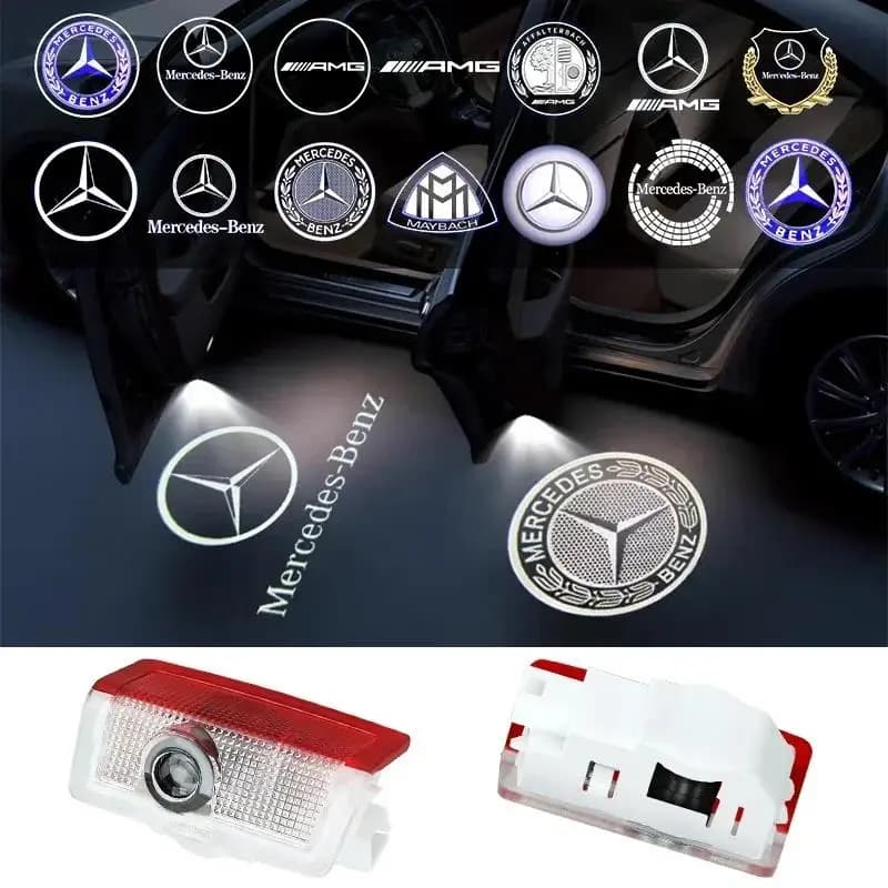 Projecteurs laser HD pour portières de voiture, lampes de bienvenue pour Mercedes Benz A C E GLC GLA GLE W205 TYD-BENC, moulures intérieures