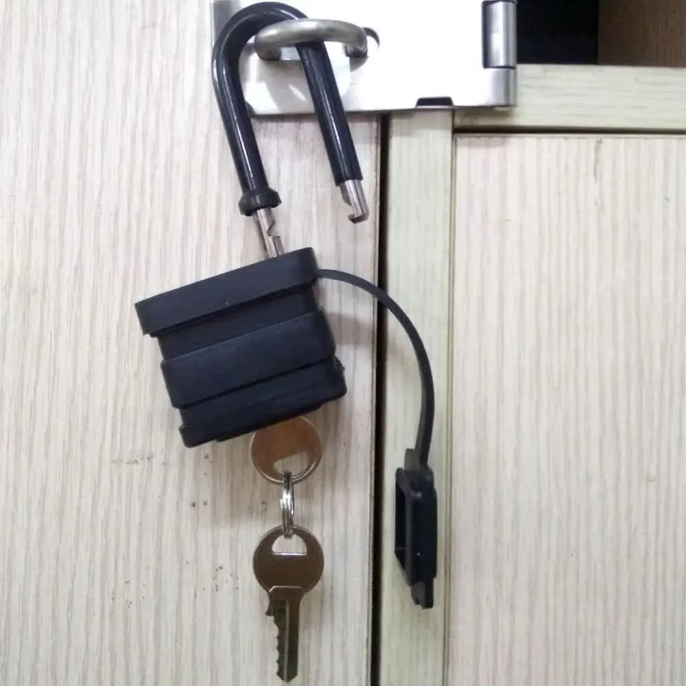 Heavy-duty Plastic Covered Padlocks Keyed Alike Rubber Waterproof Lock Gate Locks Home