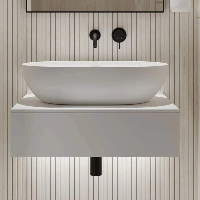 Armoire de salle de bains moderne, lavabo de comptoir de Style minimaliste, armoire de salle de bains pour prix de gros d'usine