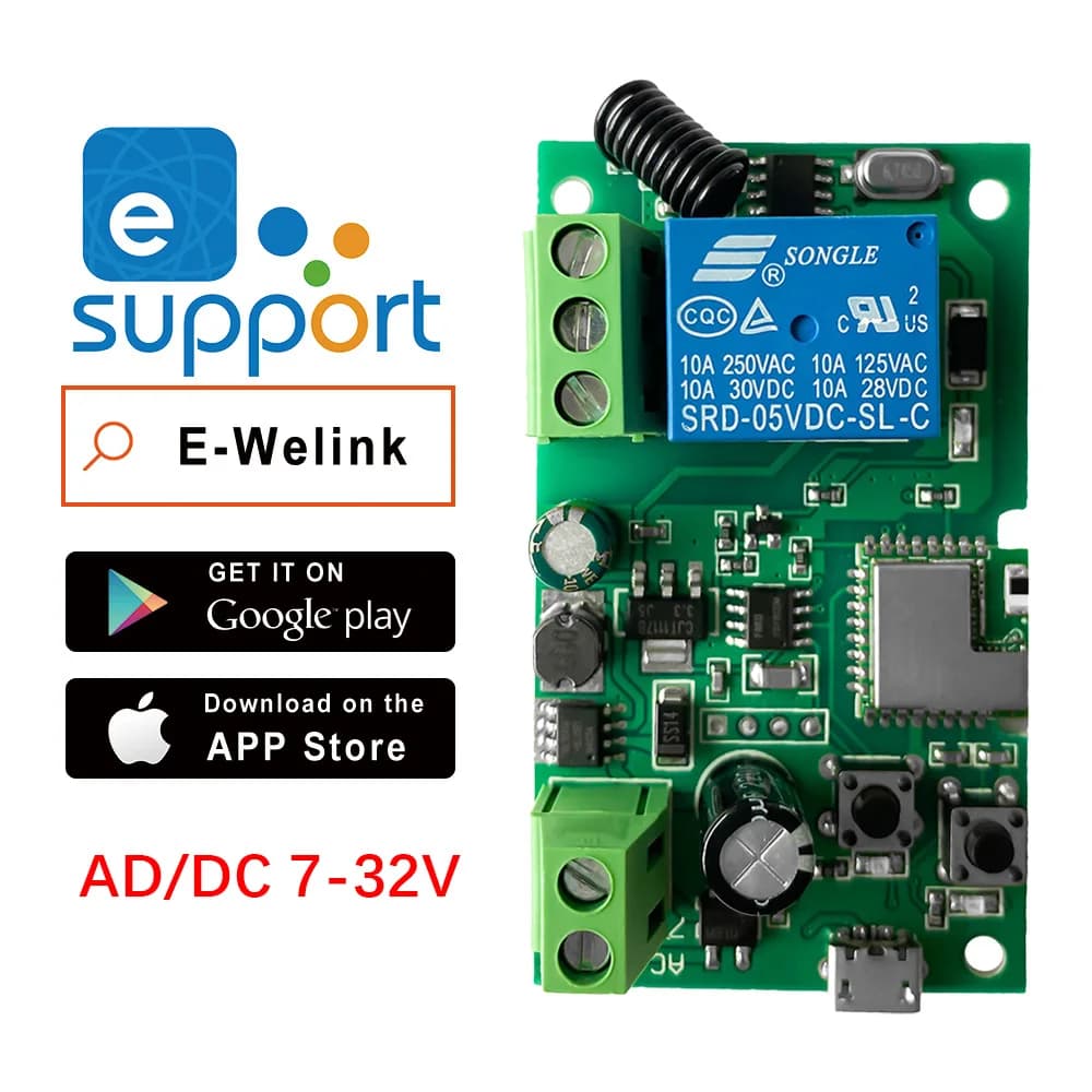 Ewelink WIFI RF 7-32v Module d'ouverture de porte de Garage contrôleur