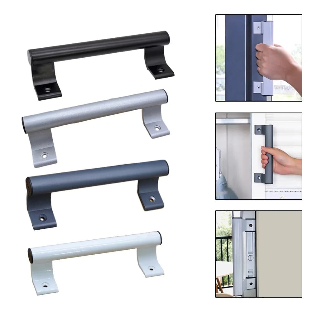 Poignée exposée en alliage d'aluminium poignée de porte coulissante robuste poignée de porte en verre poignées de porte coulissante en verre