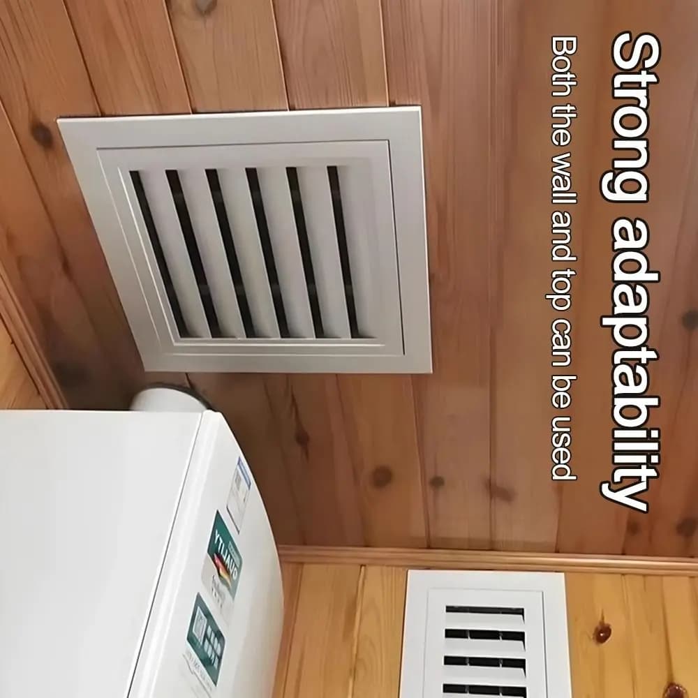 Nouvelle grille d'aération carrée blanche en alliage d'aluminium avec couvercle en maille pour maisons