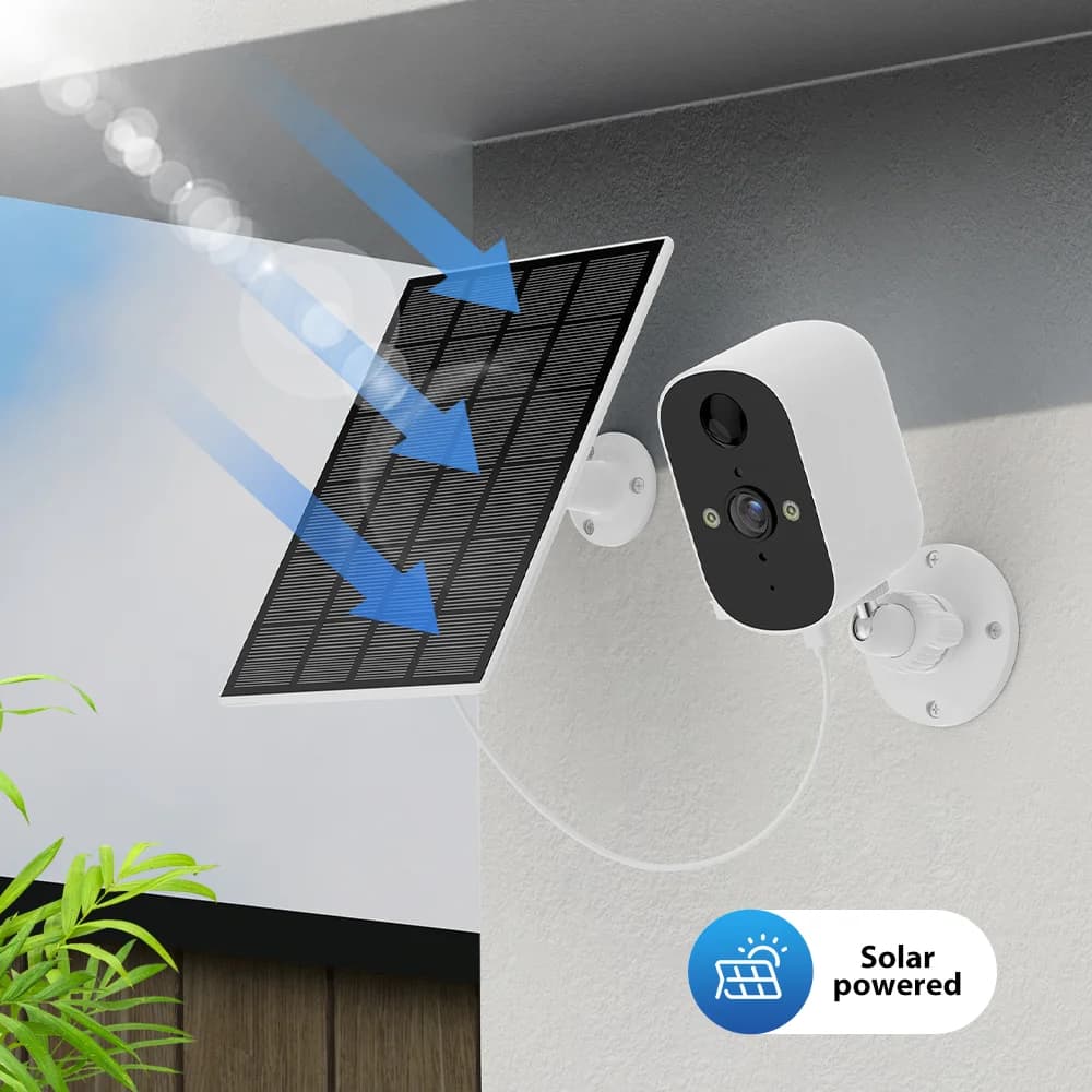 Caméra de sécurité solaire sans fil pour l'extérieur