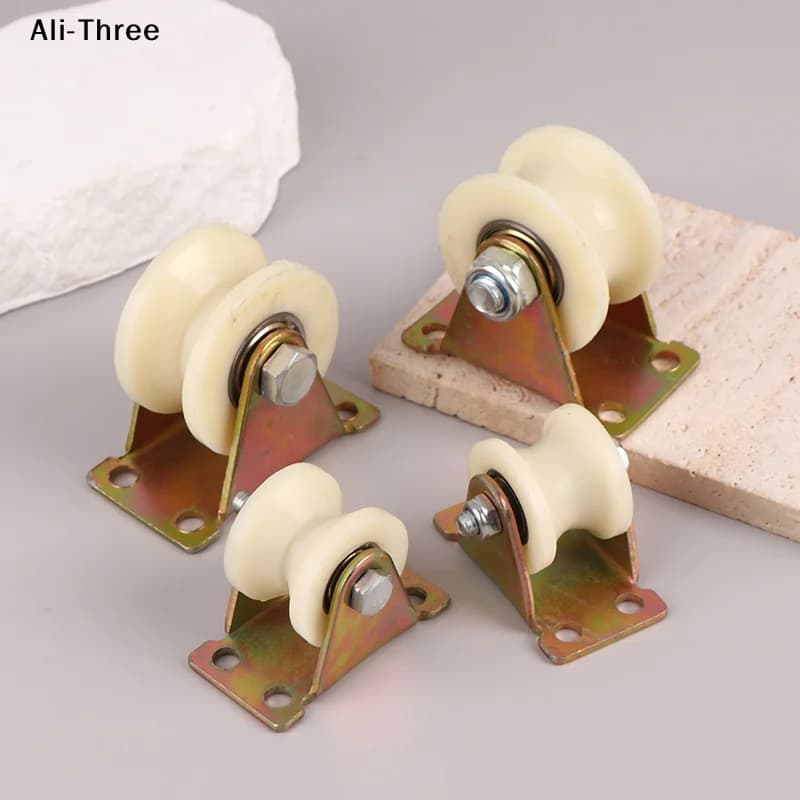 1 pièce Rouleau à gorge en nylon V/U avec support 30mm 50mm pour porte