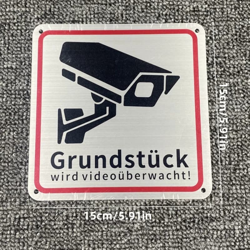Panneau d'avertissement de Surveillance allemand