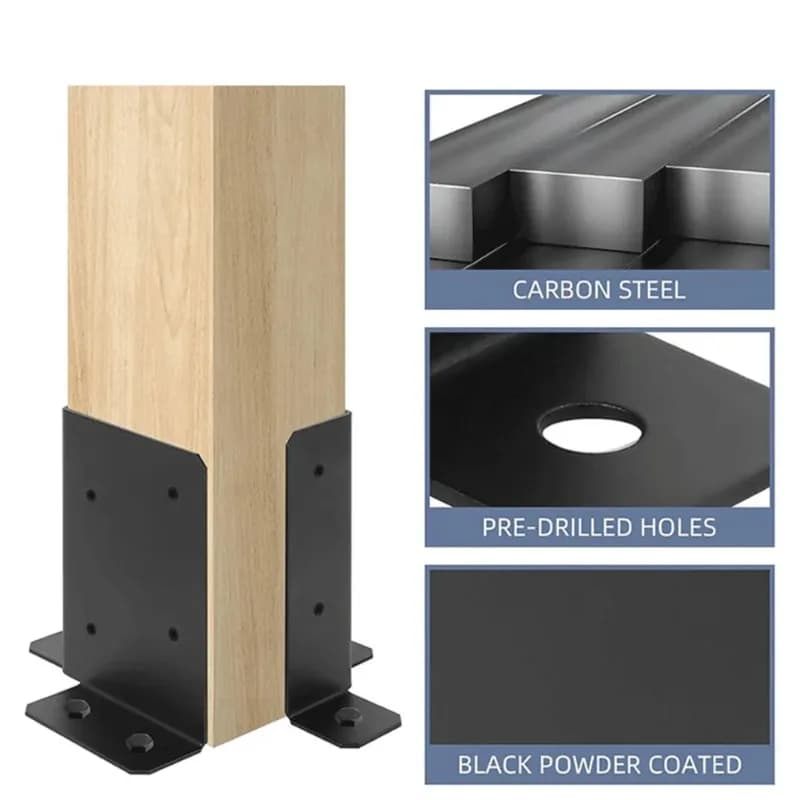 Supports de Base de poteau de clôture réglables en bois