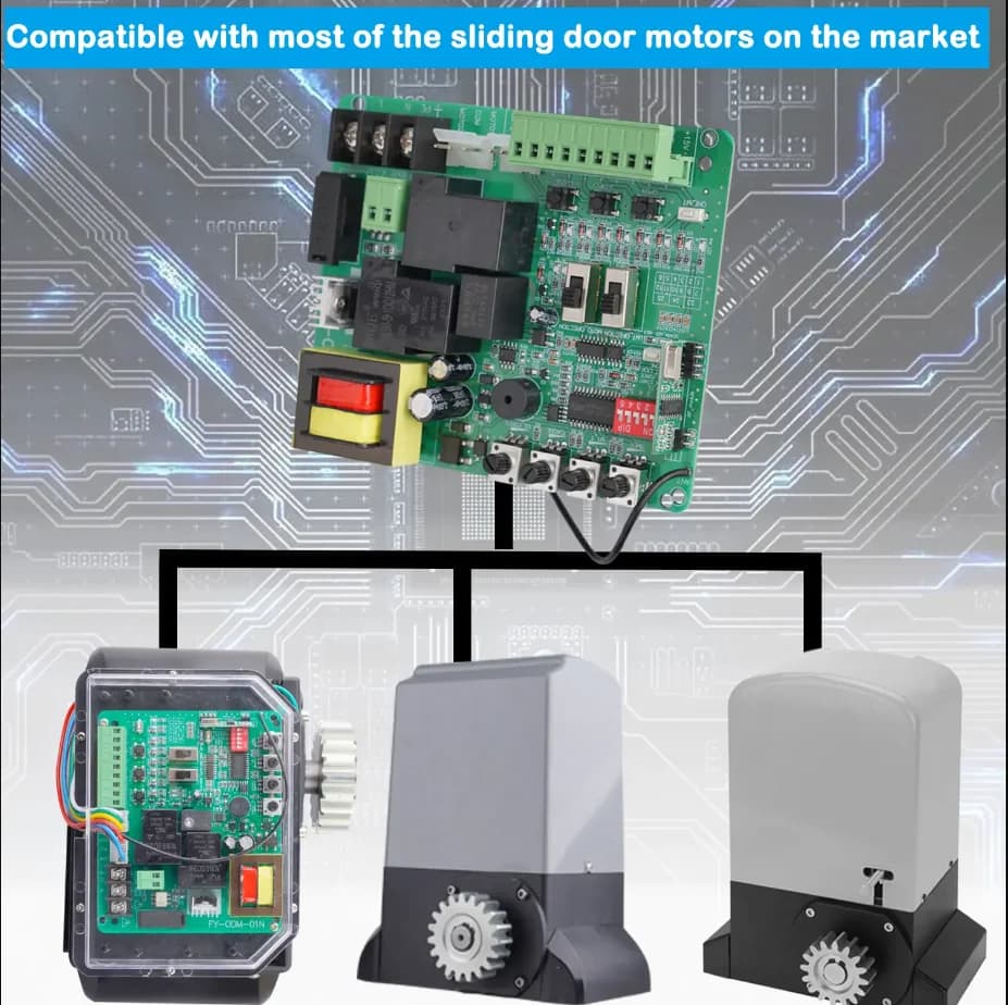220V !! Carte mère de circuit contrôleur de moteur d'ouvre-porte coulissant Wi-Fi Tuya