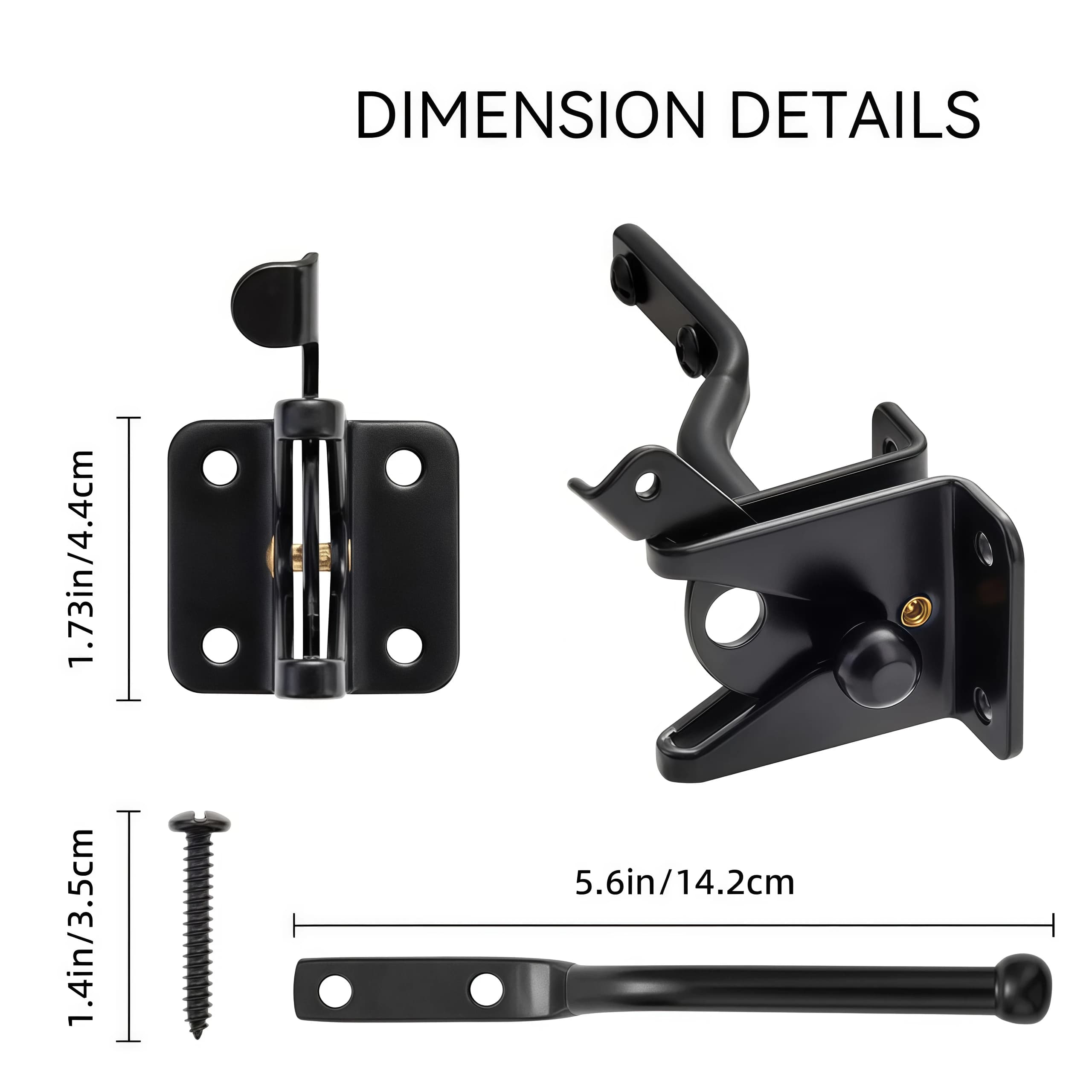 Loquet de portail automatique avec boulon pour clôture de pâturage