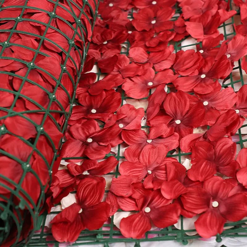 Mur de haie de fleurs artificielles