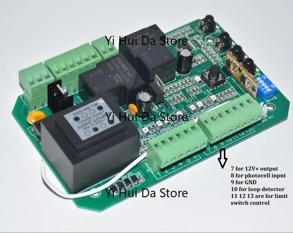 Carte de commande de circuit imprimé (PCB) pour moteur d'ouvre-porte coulissante PY600acn avec interrupteur de fin de