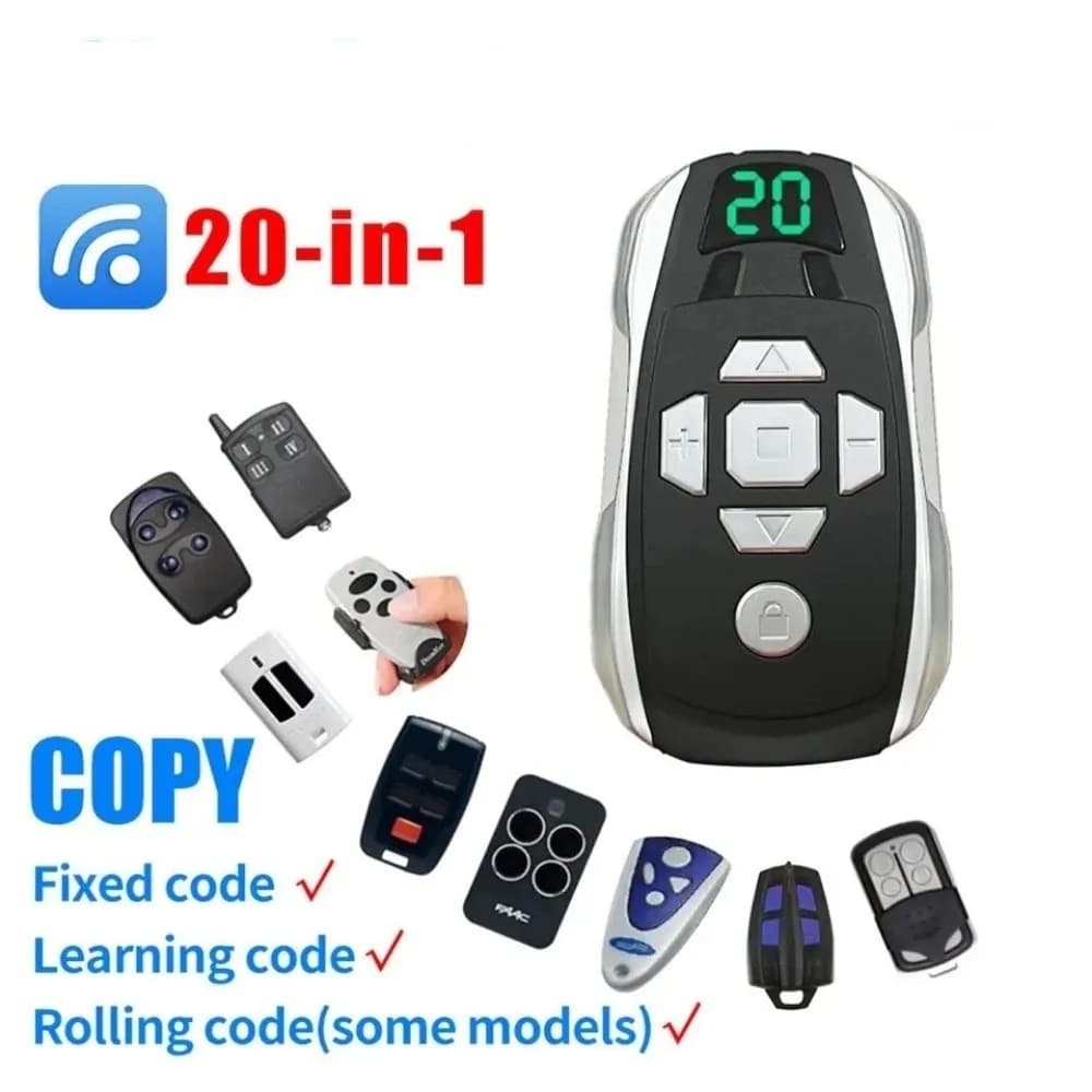 Télécommande de porte de garage 20 canaux