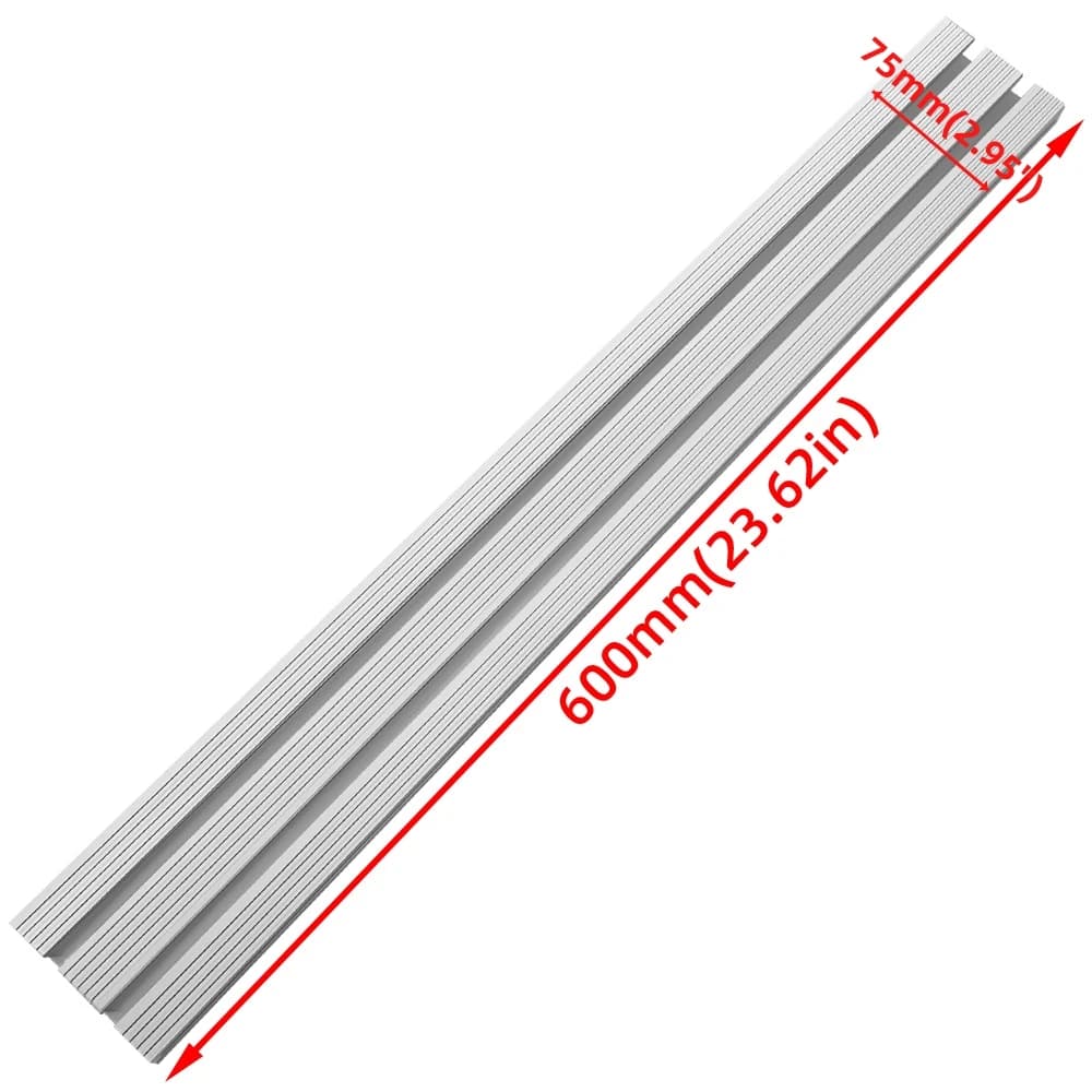 Clôture multi-piste en T en aluminium de 600MM