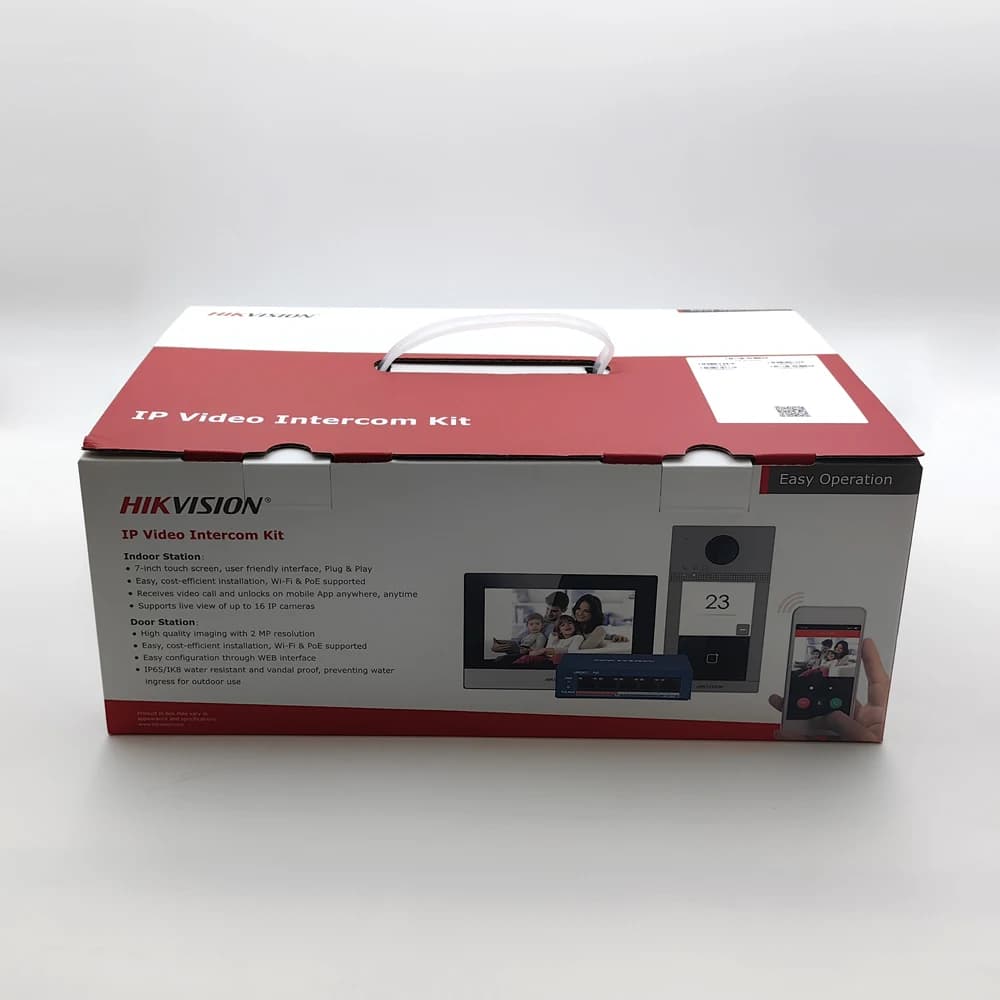 Hikvision DS-KIS604-S (C) Kit d'interphone vidéo DS-KV8113-WME1 (C) DS-KH6320-WTE1 commutateur POE Standard Station de porte moniteur WIFI