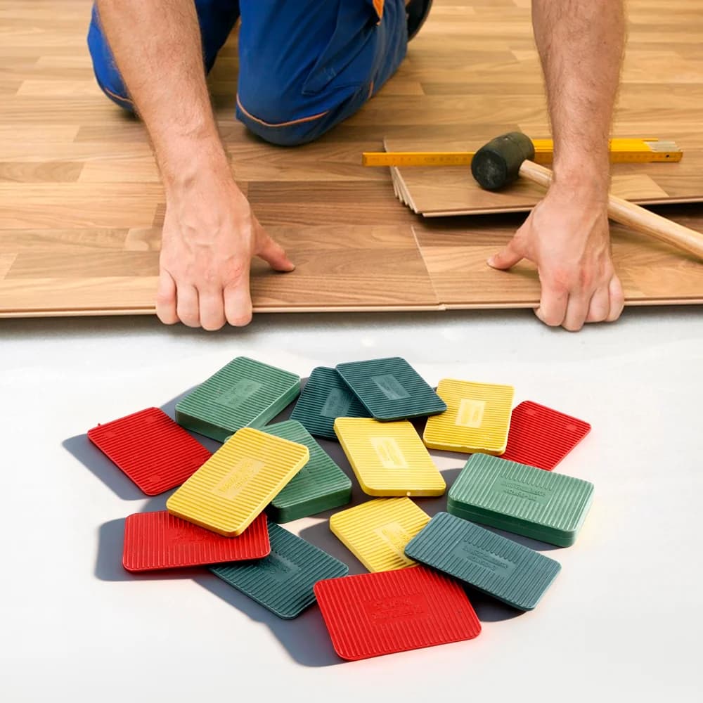 Lot de 40/80 pièces de patins d'installation en plastique pour portes et fenêtres