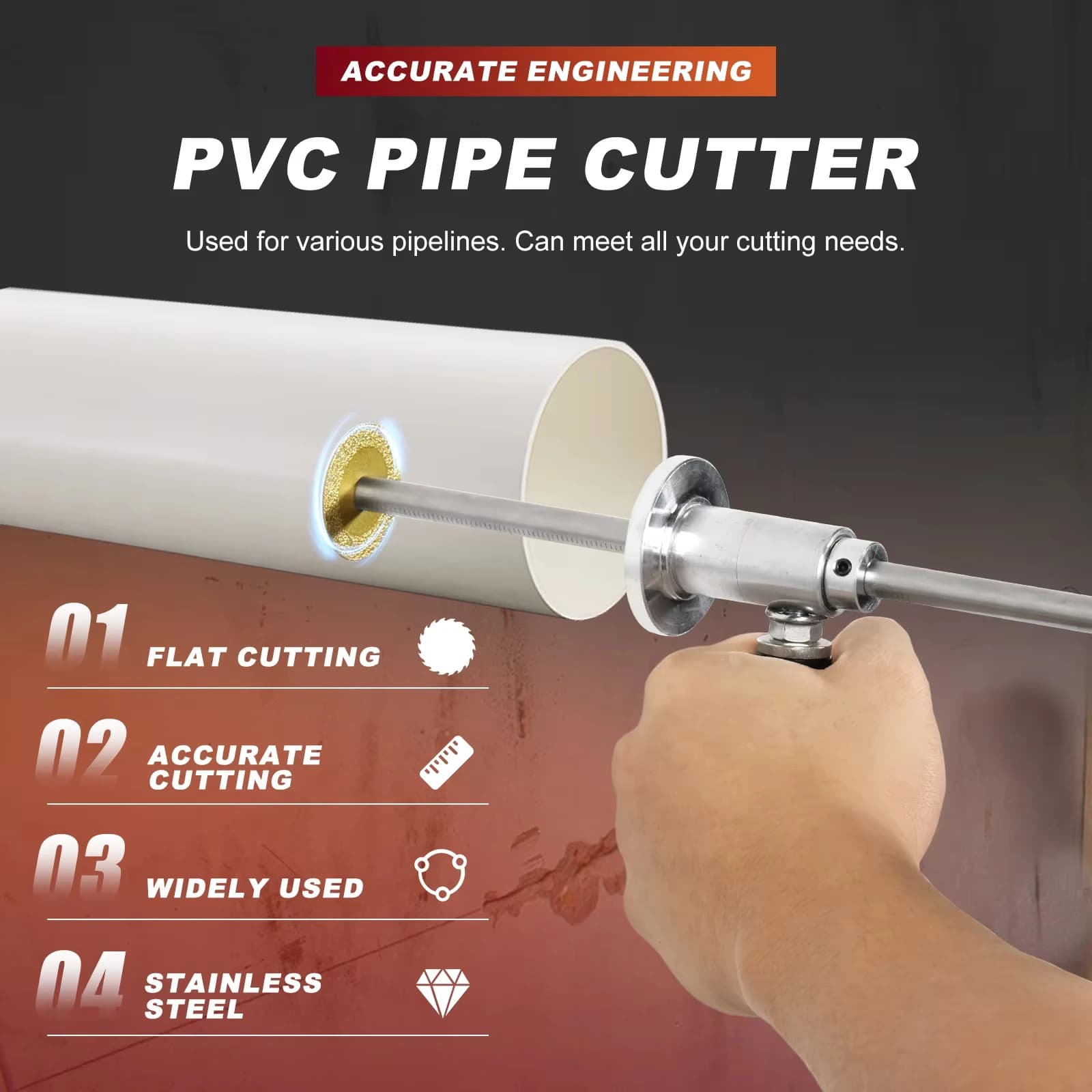 Coupe-tuyau interne, outils de plomberie