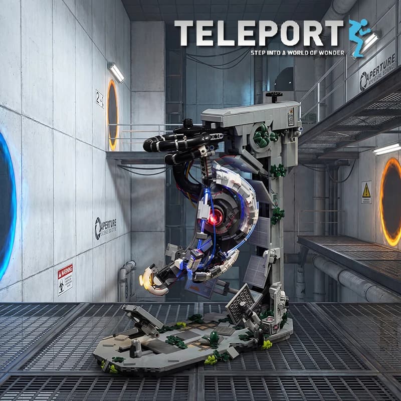 Technicial GLaDOS Portal 2 avec moteur, blocs de construction LED, jeu de construction, kit de modèle de robot de laboratoire SF, cadeau DIY pour adultes, 1976 pièces