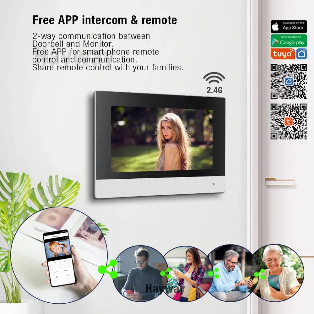 Visiophone intelligent Tuya Wifi 1080P