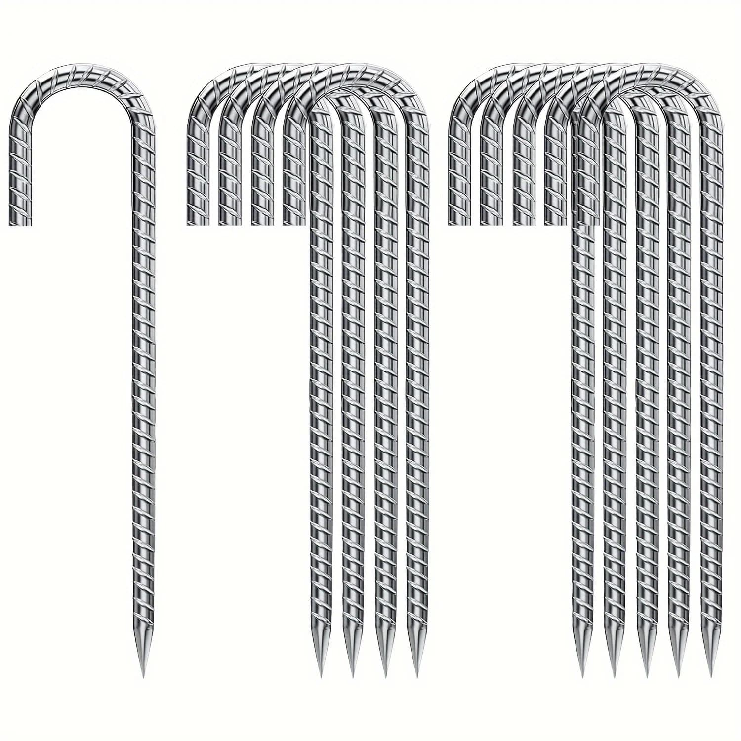 Piquets de barres d'armature à crochet en J 12 pouces