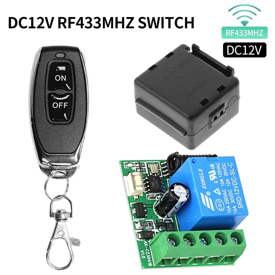 433 Mhz commutateur de télécommande de porte universelle DC 12V 10A relais récepteur Mini Module