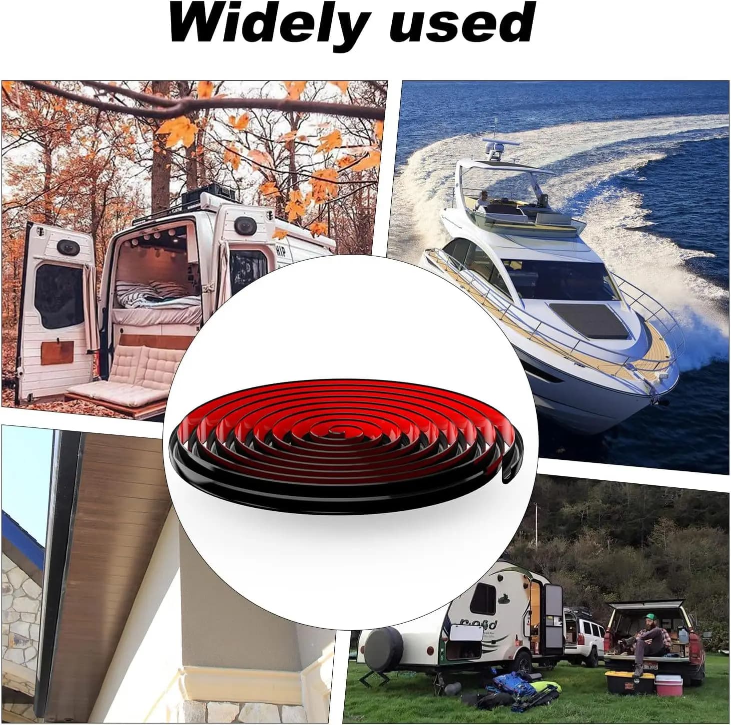 1 guide de gouttière en PVC en forme de J, pour évacuation des eaux de pluie |   Pour voitures, fourgonnettes, caravanes, bandes de dérivation des eaux de pluie pour toit, flexibles en forme de J