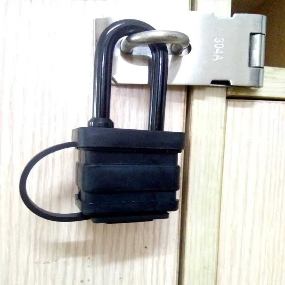 Heavy-duty Plastic Covered Padlocks Keyed Alike Rubber Waterproof Lock Gate Locks Home