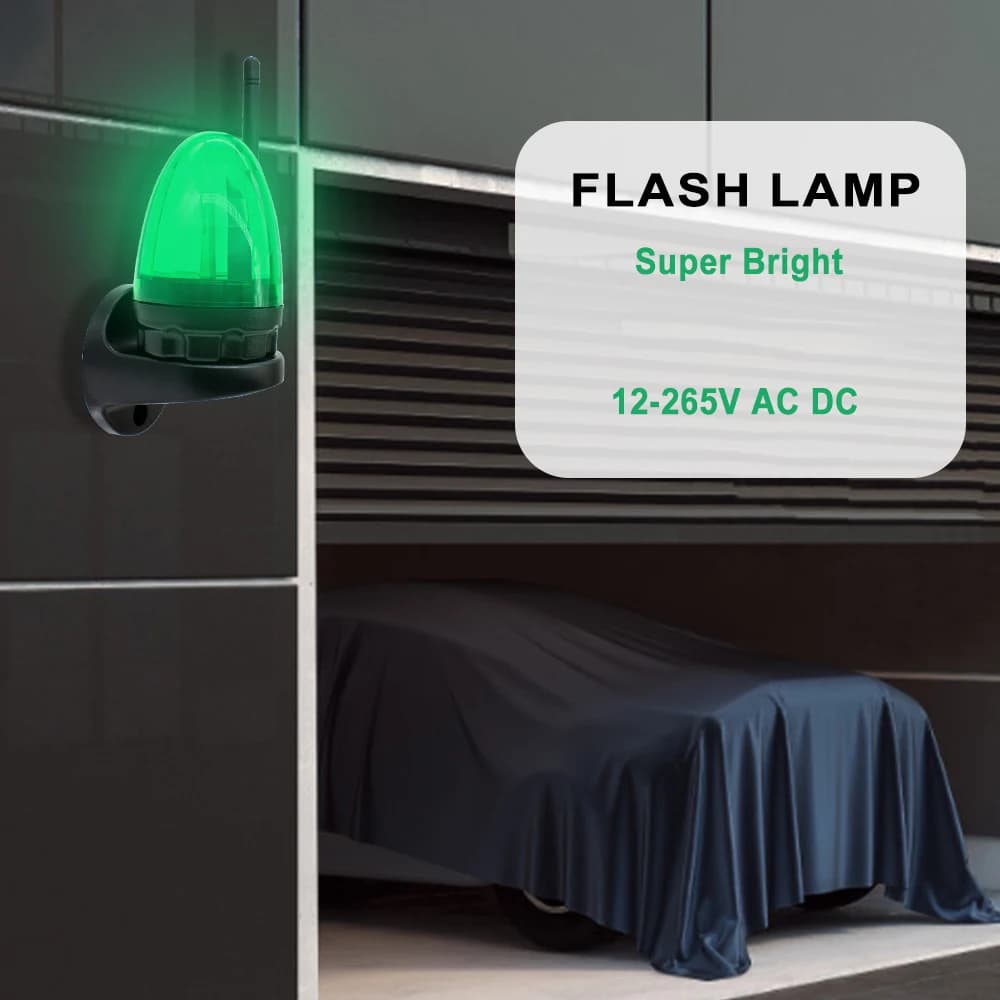 Lampe d'alarme extérieure pour porte de garage