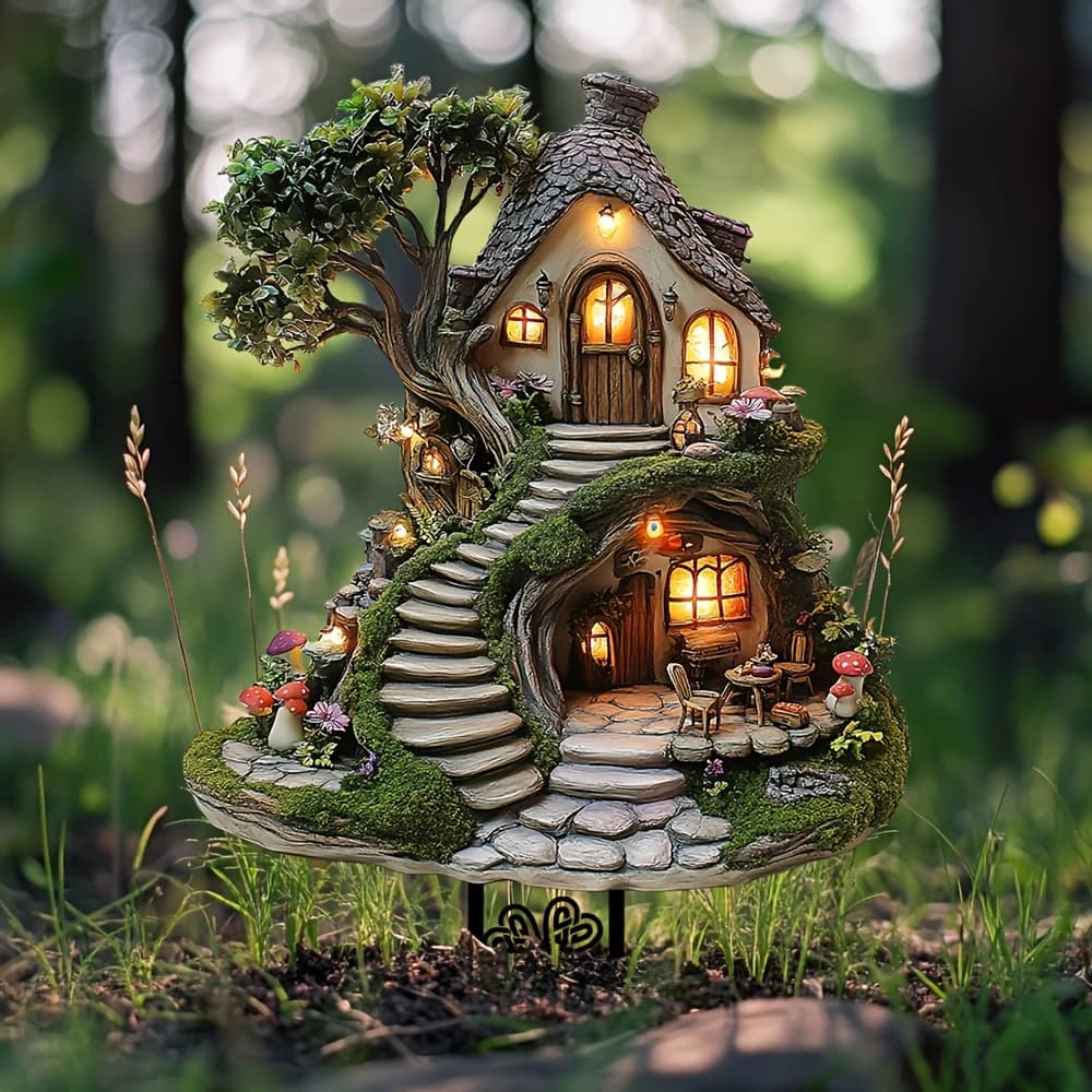 Piquet de jardin de maison d'arbre en acrylique de Style Glam