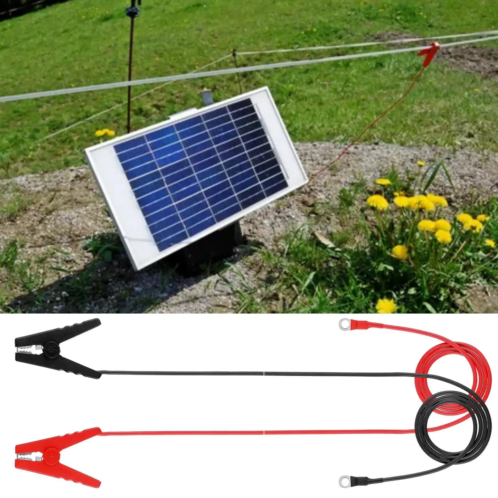 Câble de saut pour clôture électrique avec pinces crocodiles