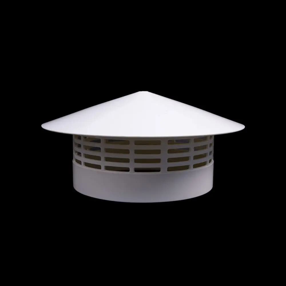 Capot de protection ventilé en PVC pour tuyau d'évacuation 75-200 mm