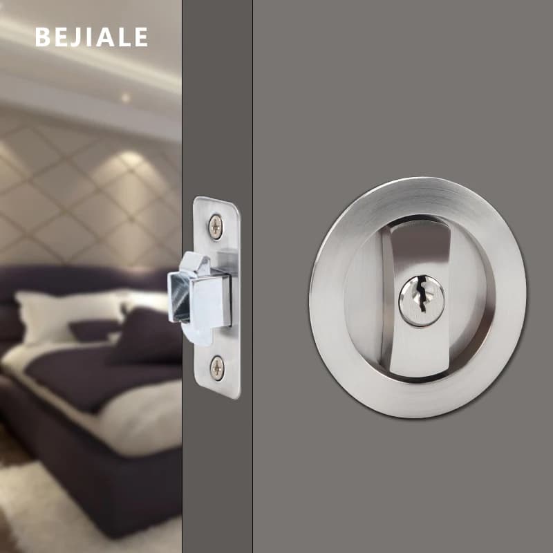 Serrure de porte coulissante noire
