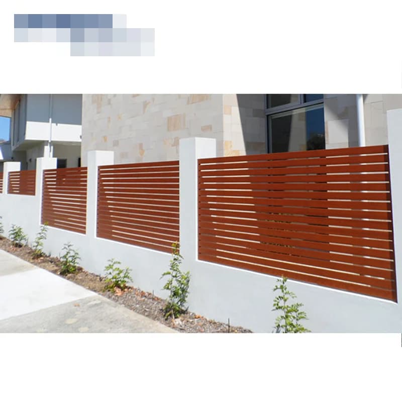 Clôture en aluminium noir horizontal moderne confidentialité jardin extérieur panneau Zaun