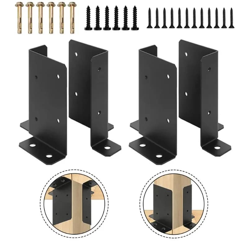 Supports de Base de poteau de clôture réglables en bois