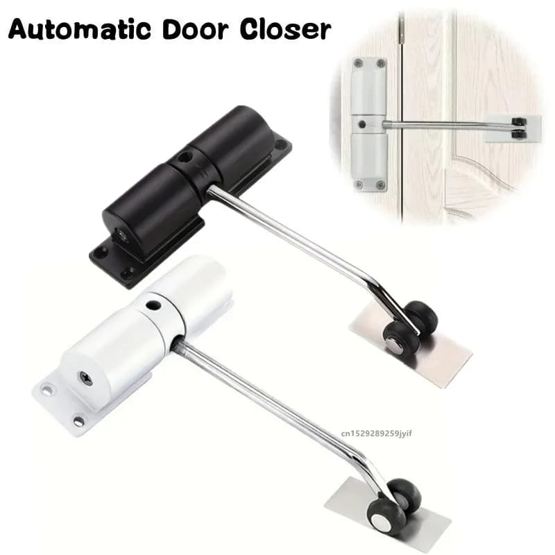 Ferme-porte automatique en métal réglable robuste à ressort silencieux pour portes battantes intérieures et extérieures