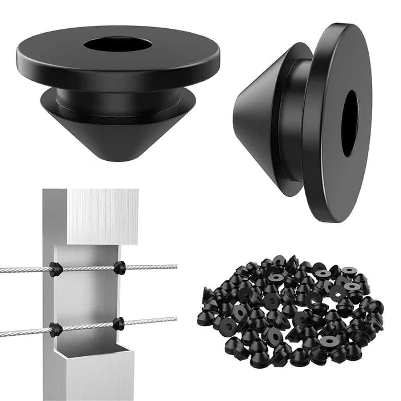 Oeillets en caoutchouc pour garde-corps de câble A02F-200PCS